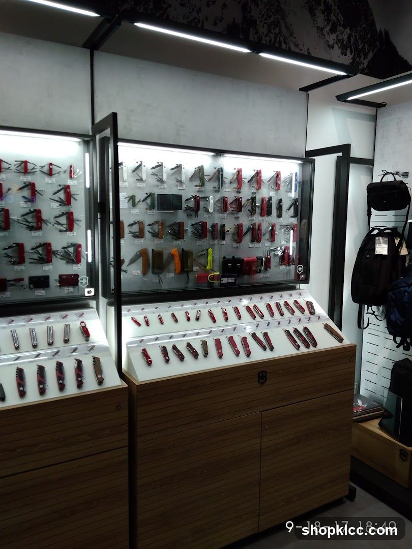 Display of Swiss Army Knives