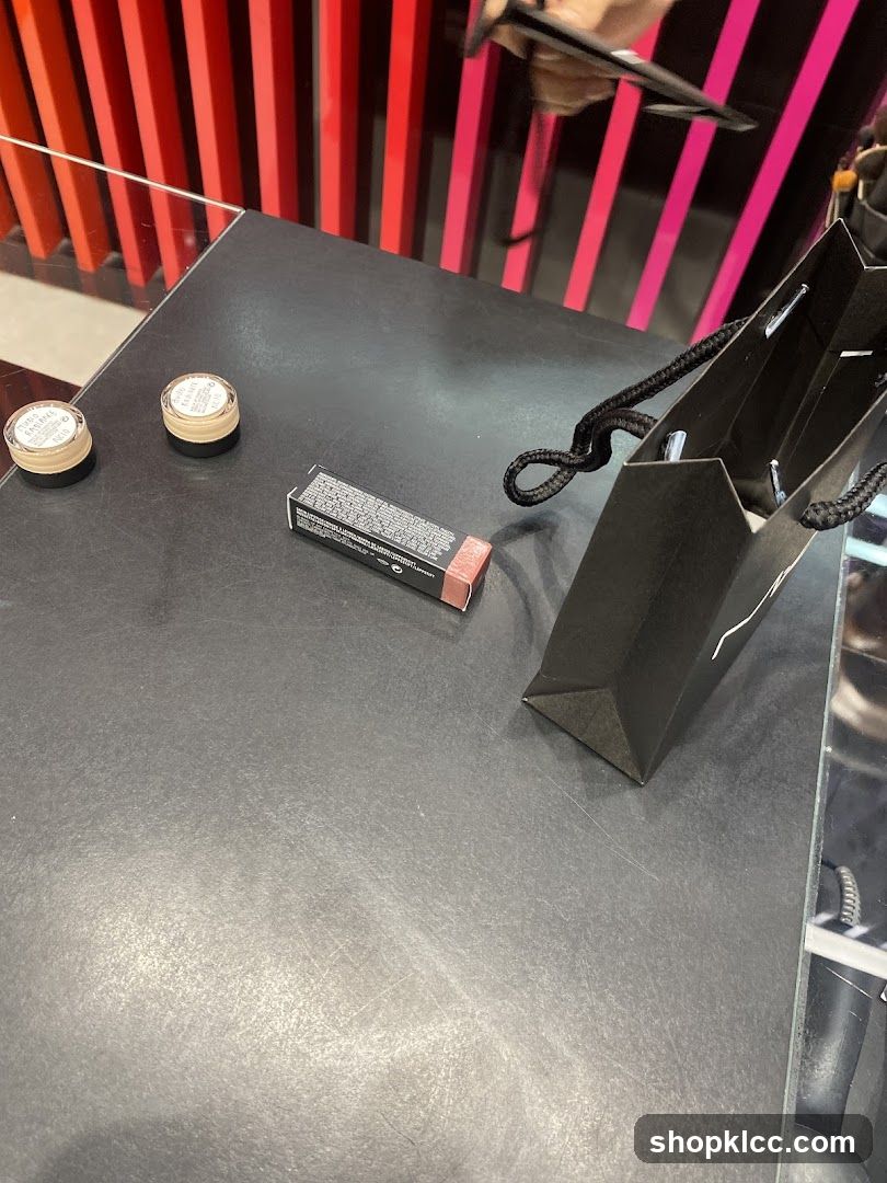 Cosmetics on a counter