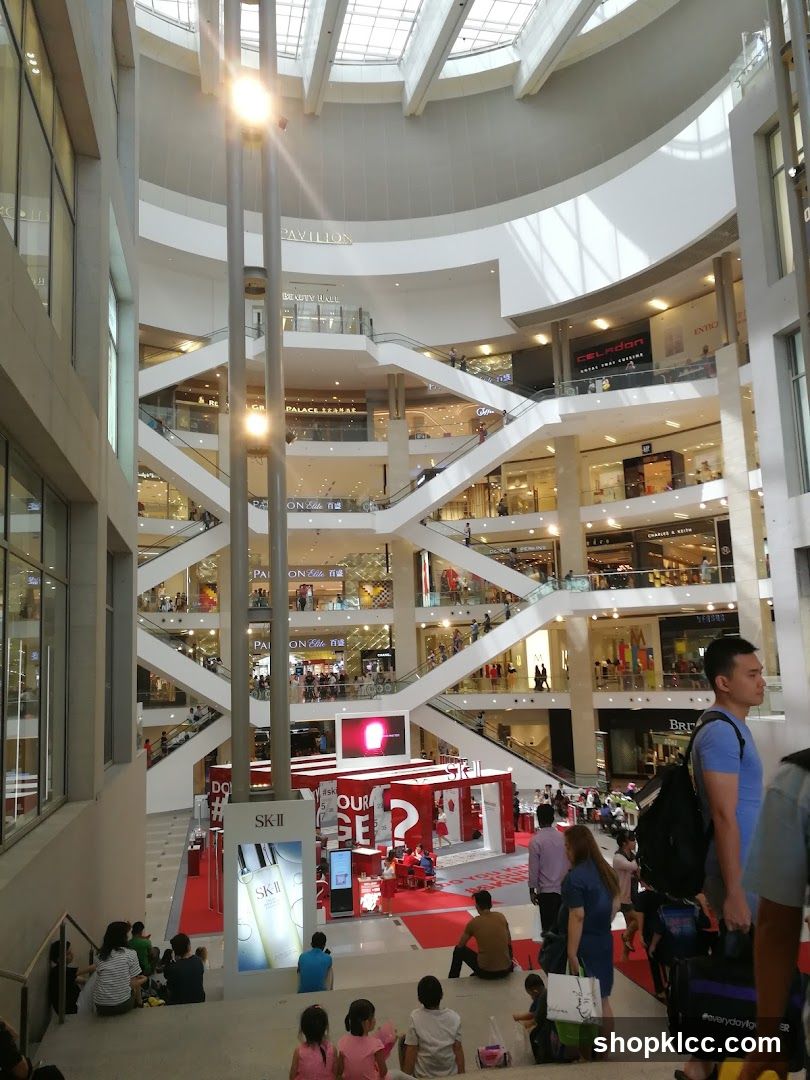 Interior of a multi-level shopping mall