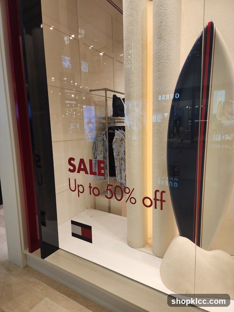 Store Window Display with Sale Sign