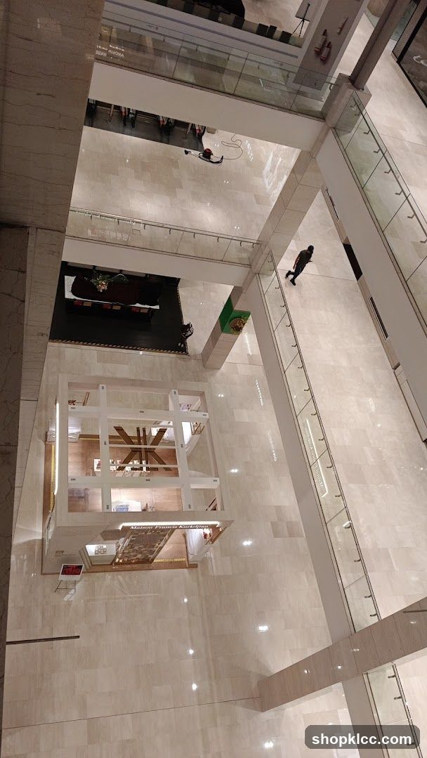 Interior of a multi-level shopping mall