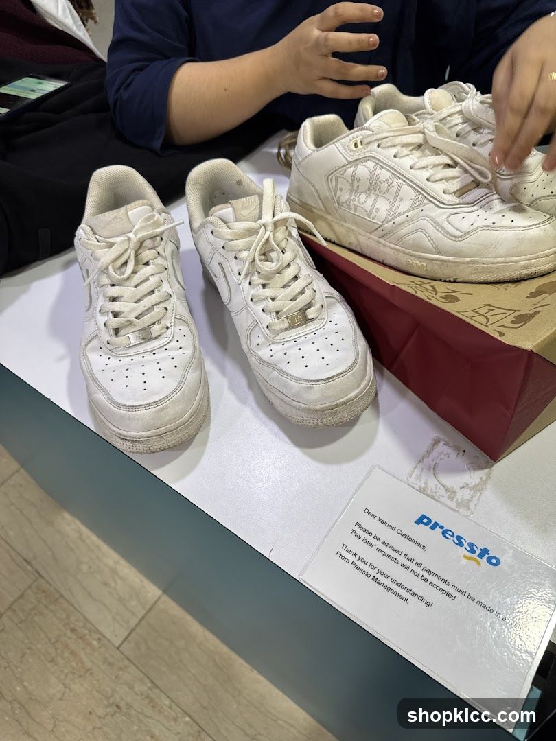 Shoes and Sign