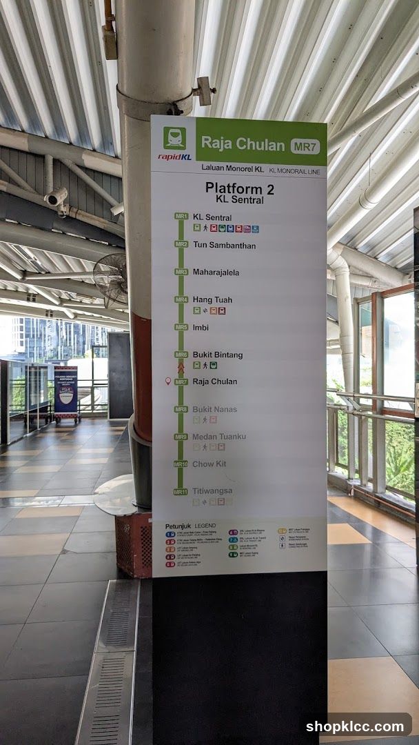 RapidKL Monorail Line Map