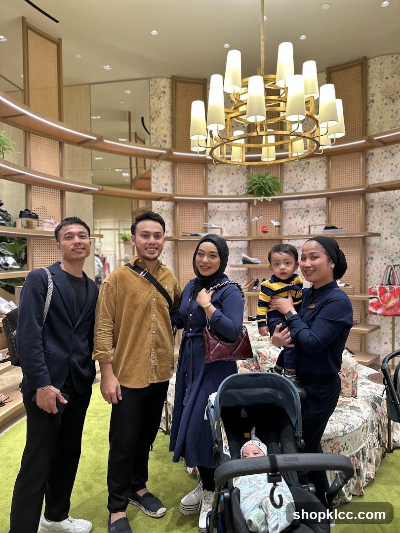 Family Poses in a Store