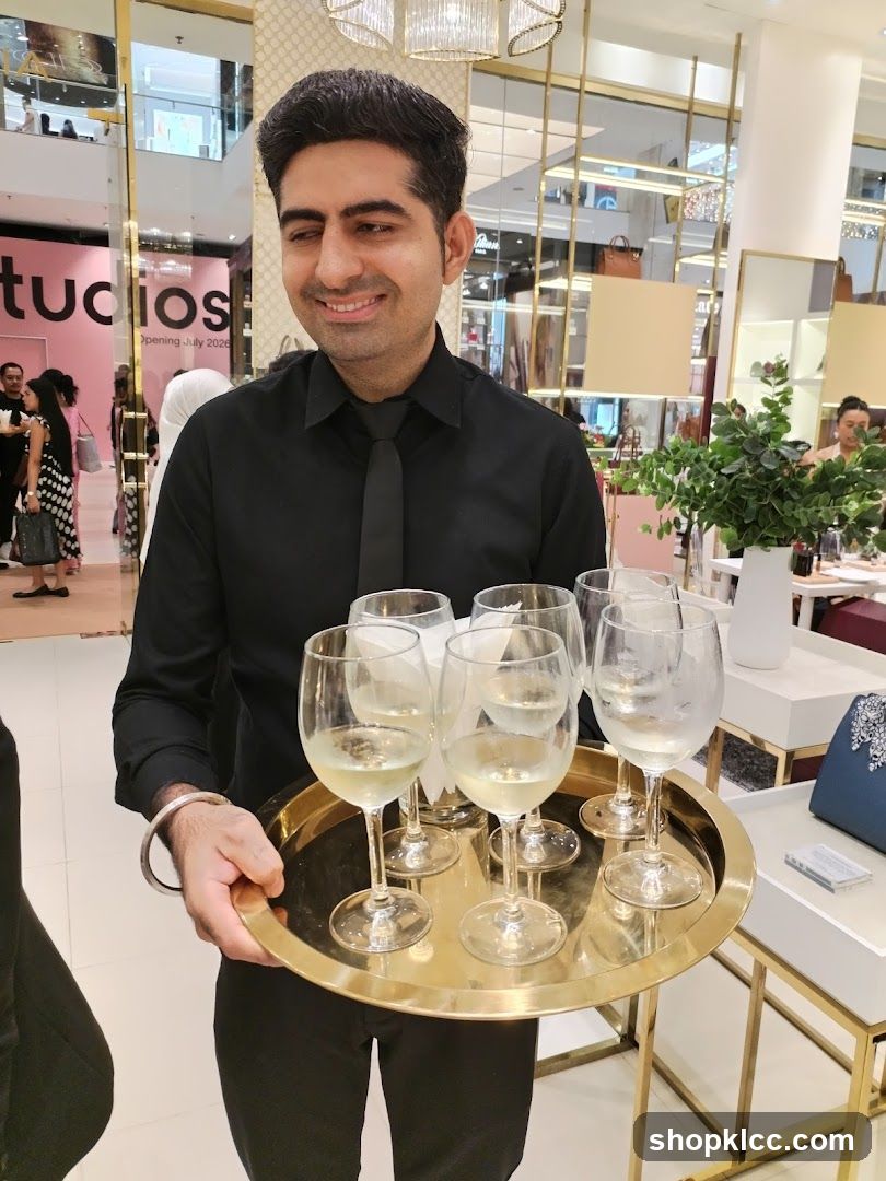 Waiter offering drinks