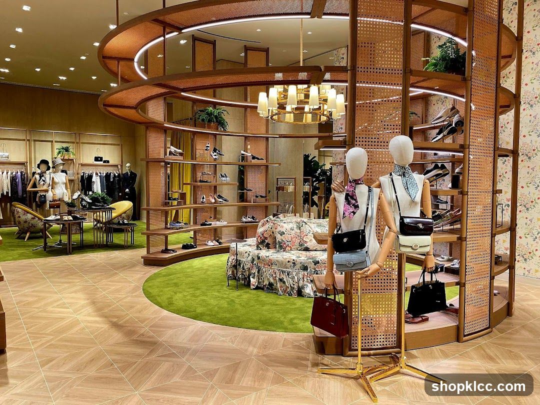 Luxury Store Interior with Mannequins and Display Shelves