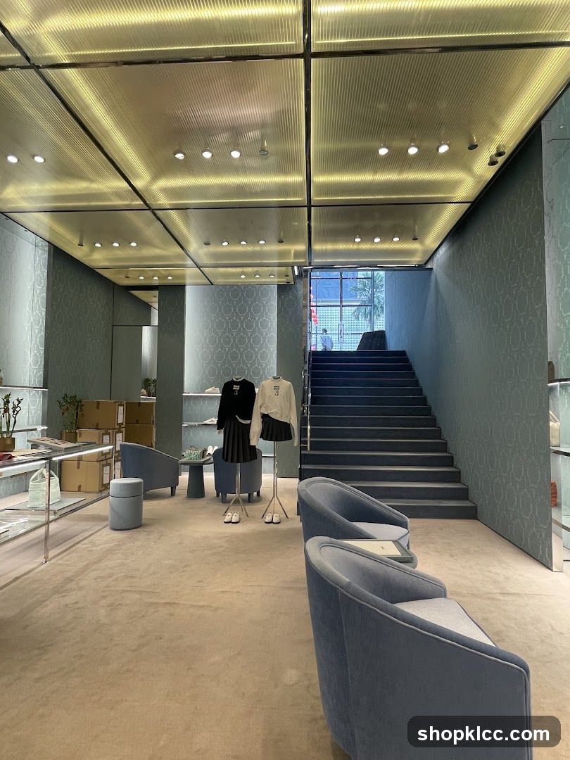 Store Interior with Seating and Mannequins