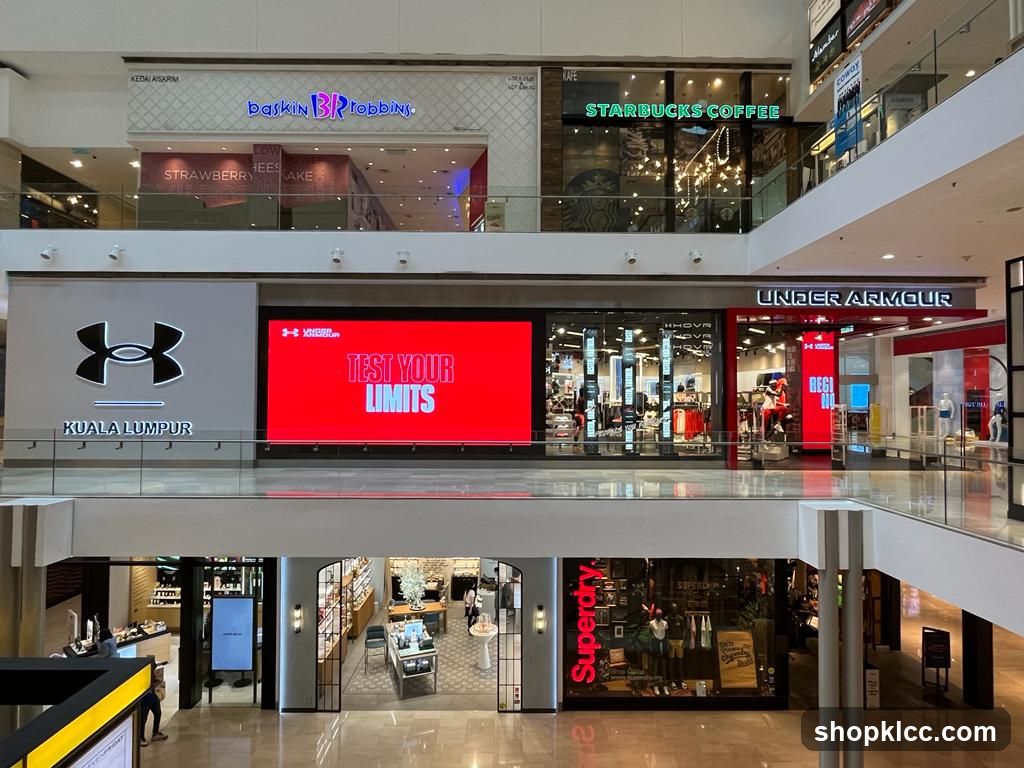 Mall Interior with Multiple Stores