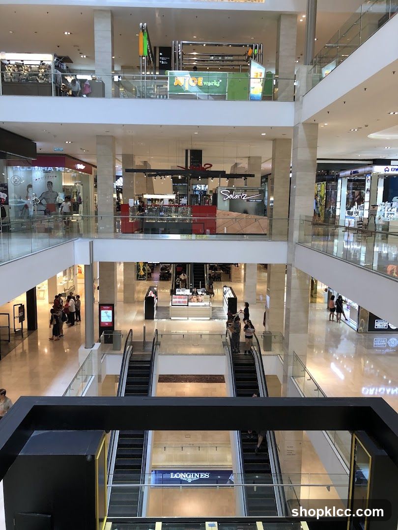 Multi-level shopping mall interior