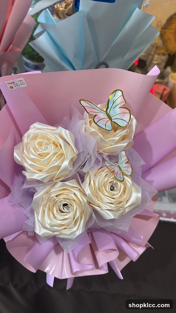 Ribbon Roses Bouquet