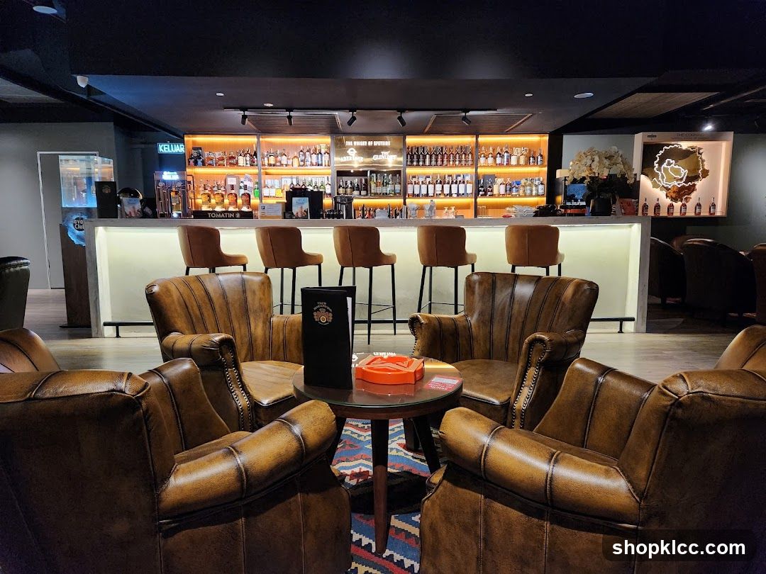 Bar Interior with Leather Armchairs