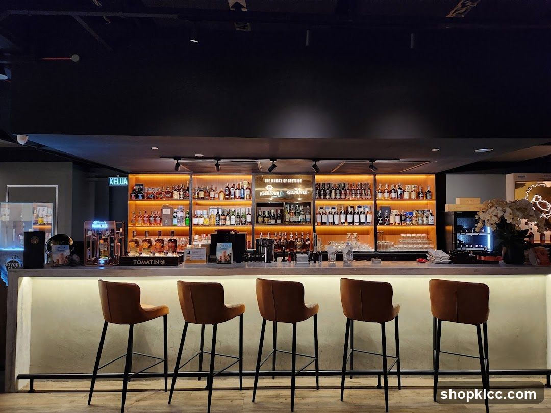 Bar Interior with Whiskey Collection