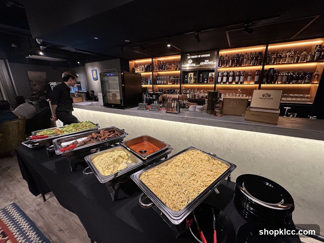 Buffet Spread at a Bar