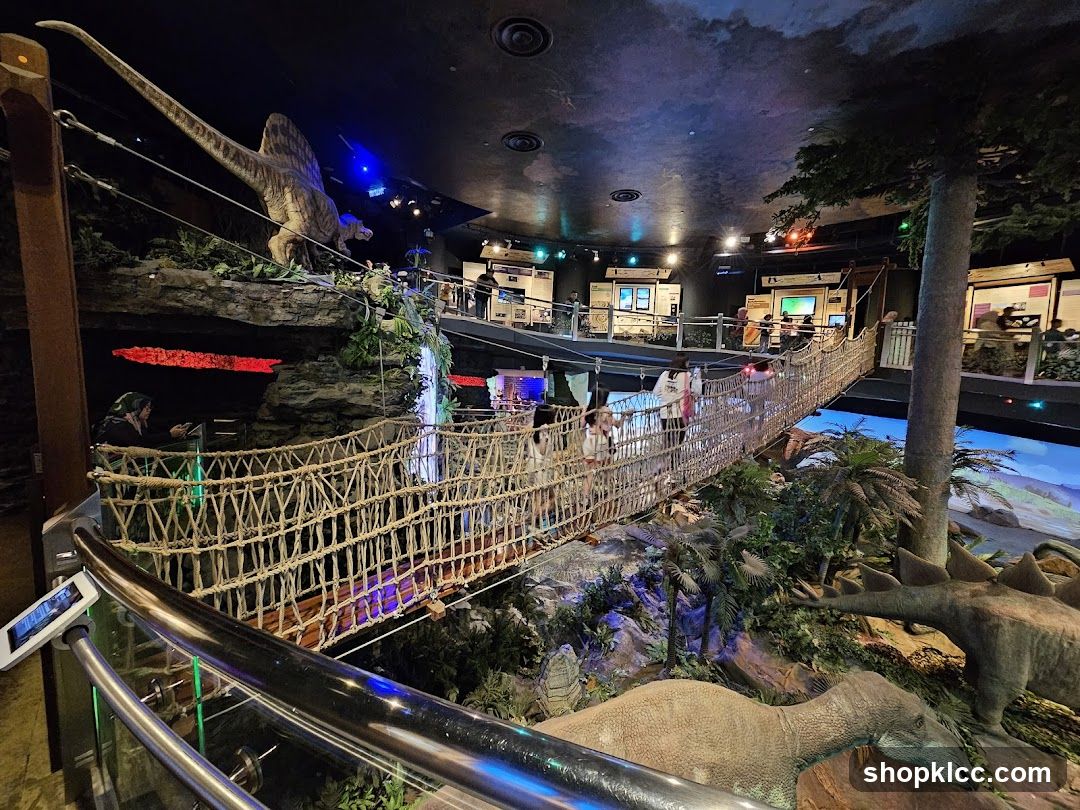 Dinosaur Exhibit with Rope Bridge