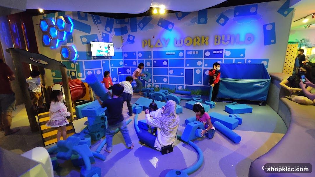 Children playing with building blocks