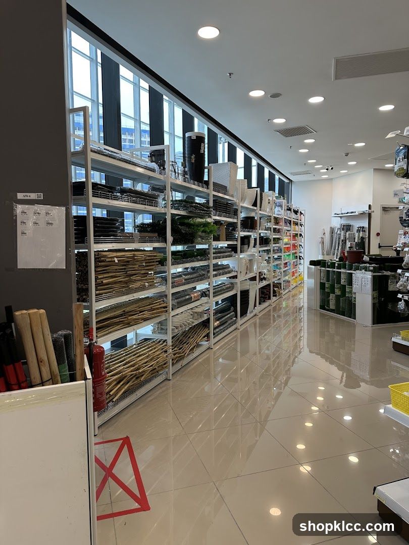 Interior of a hardware or garden supply store
