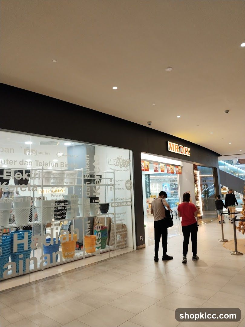 Shopping Mall Interior with Storefronts