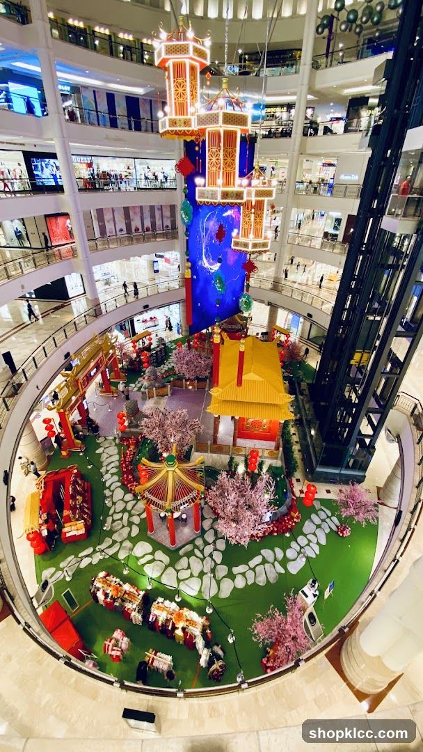 Mall Interior with Chinese New Year Decorations
