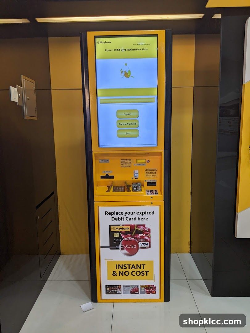 Maybank Express Debit Card Replacement Kiosk
