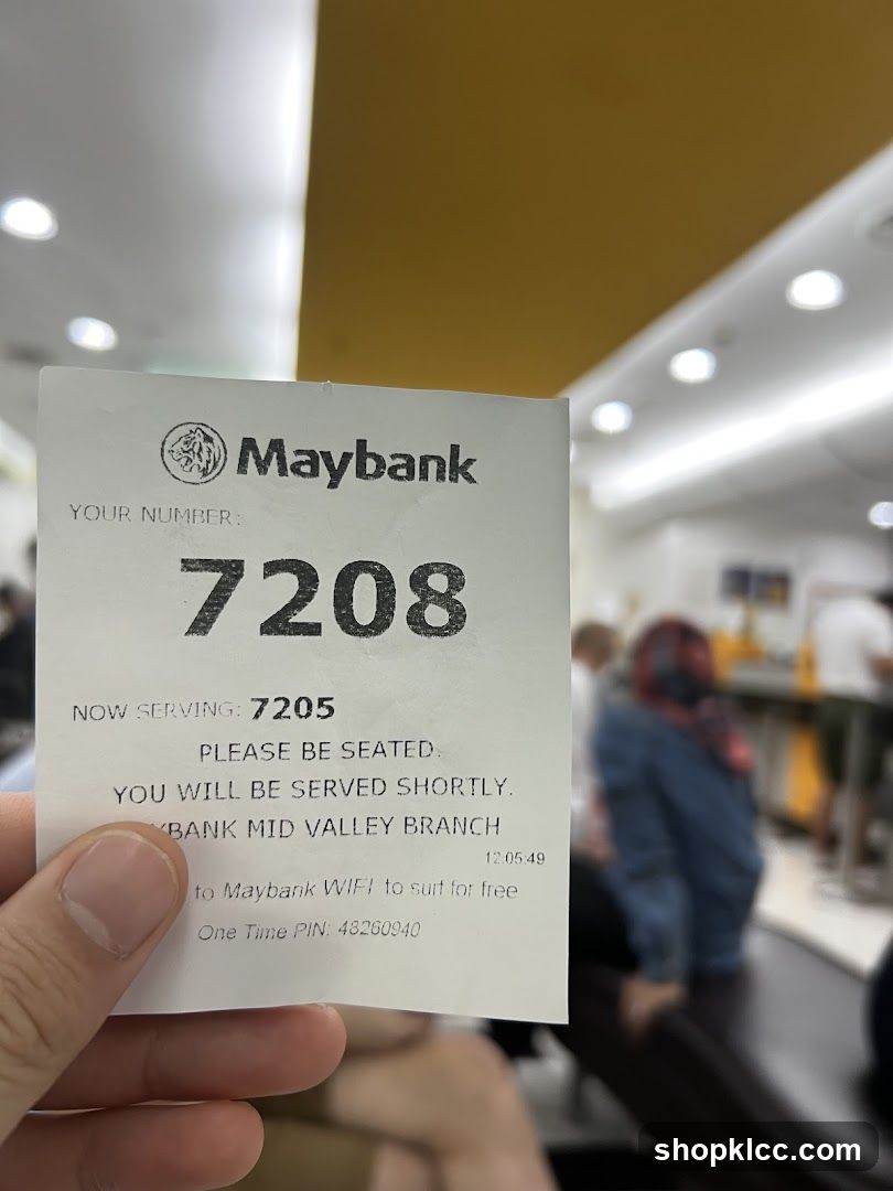 Maybank Queue Ticket