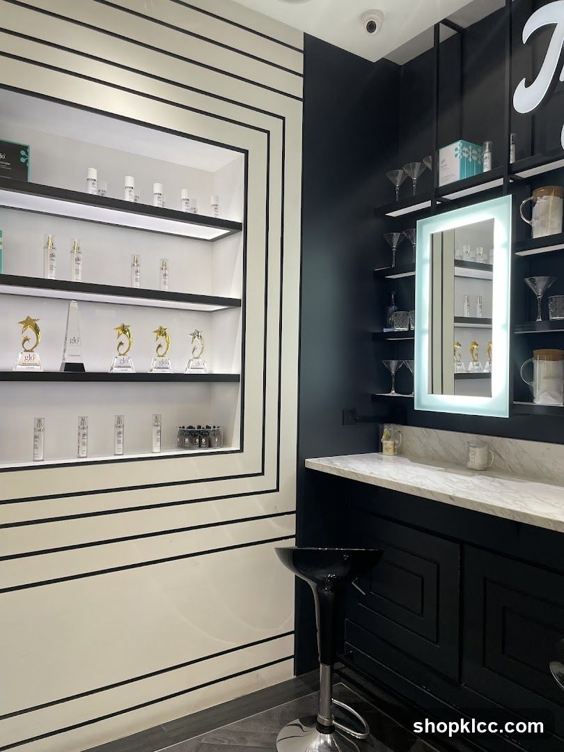 Skincare Display and Vanity Area