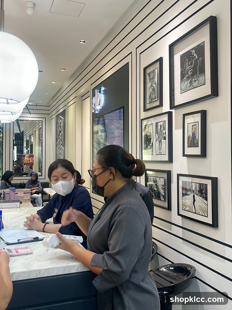 Salon Interior with Staff