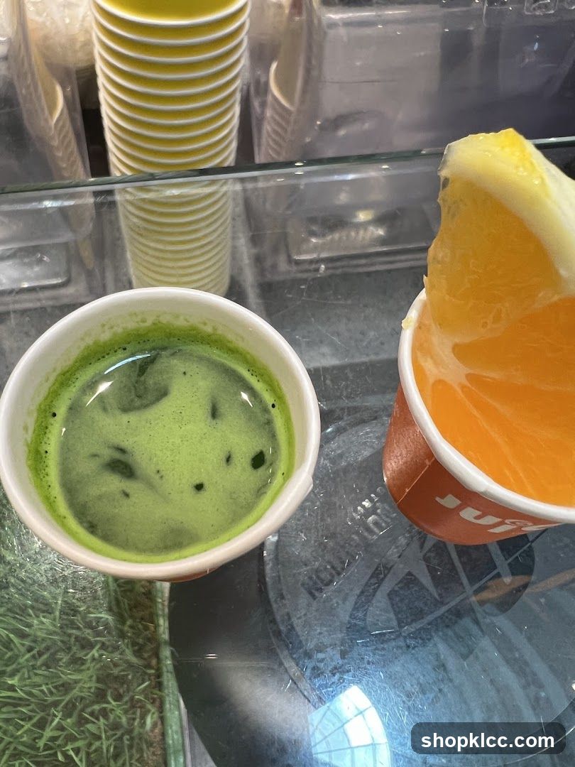 Matcha and Orange Juice