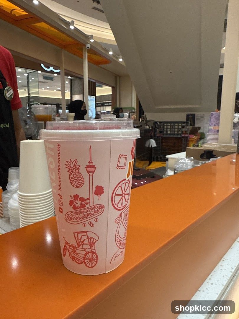 Juice Cup with Malaysian Icons