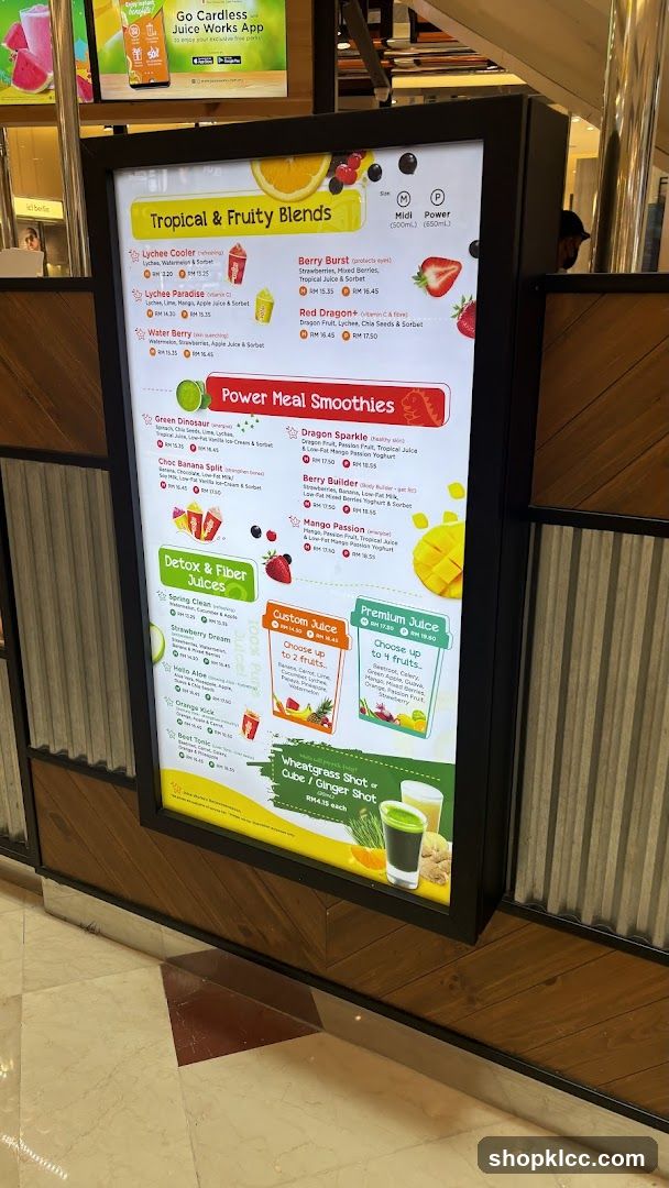 Juice Works Menu