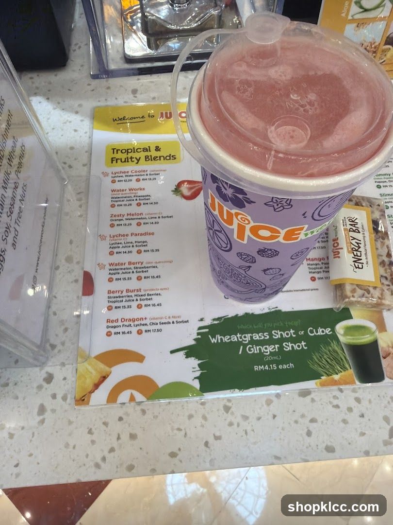 Juice Menu