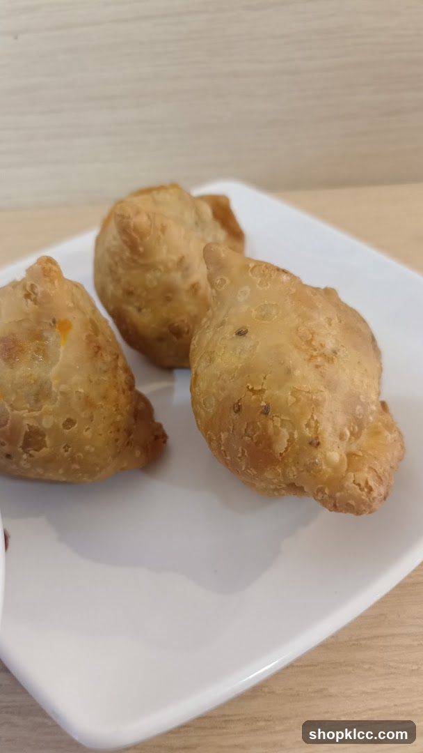 Samosas on a Plate