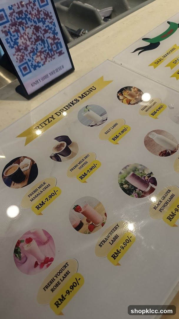 RITZY DRINKS MENU