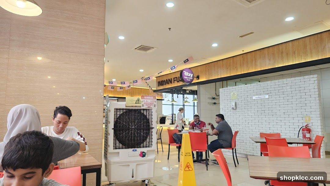 Restaurant Interior with Malaysian Flags