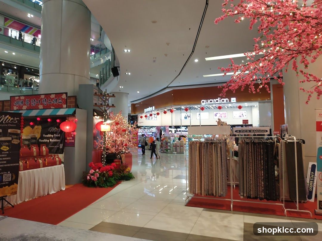 Mall Interior with Festive Decorations