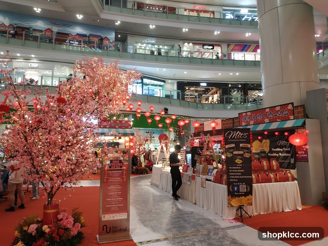 Mall Interior with Lunar New Year Decorations