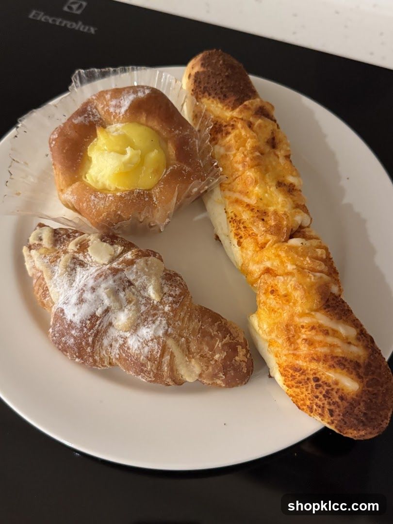 Three Pastries on a Plate