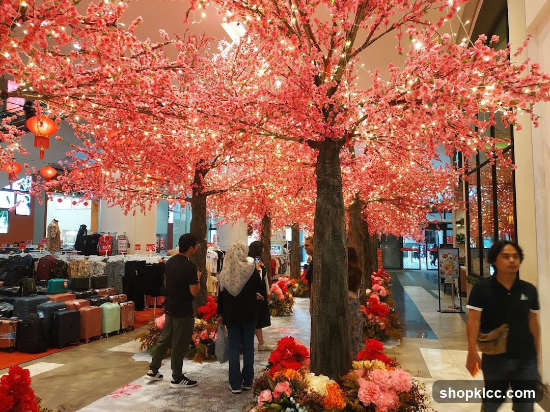 Decorative Cherry Blossom Trees with Lights