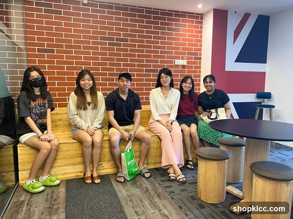 Group photo in modern office space