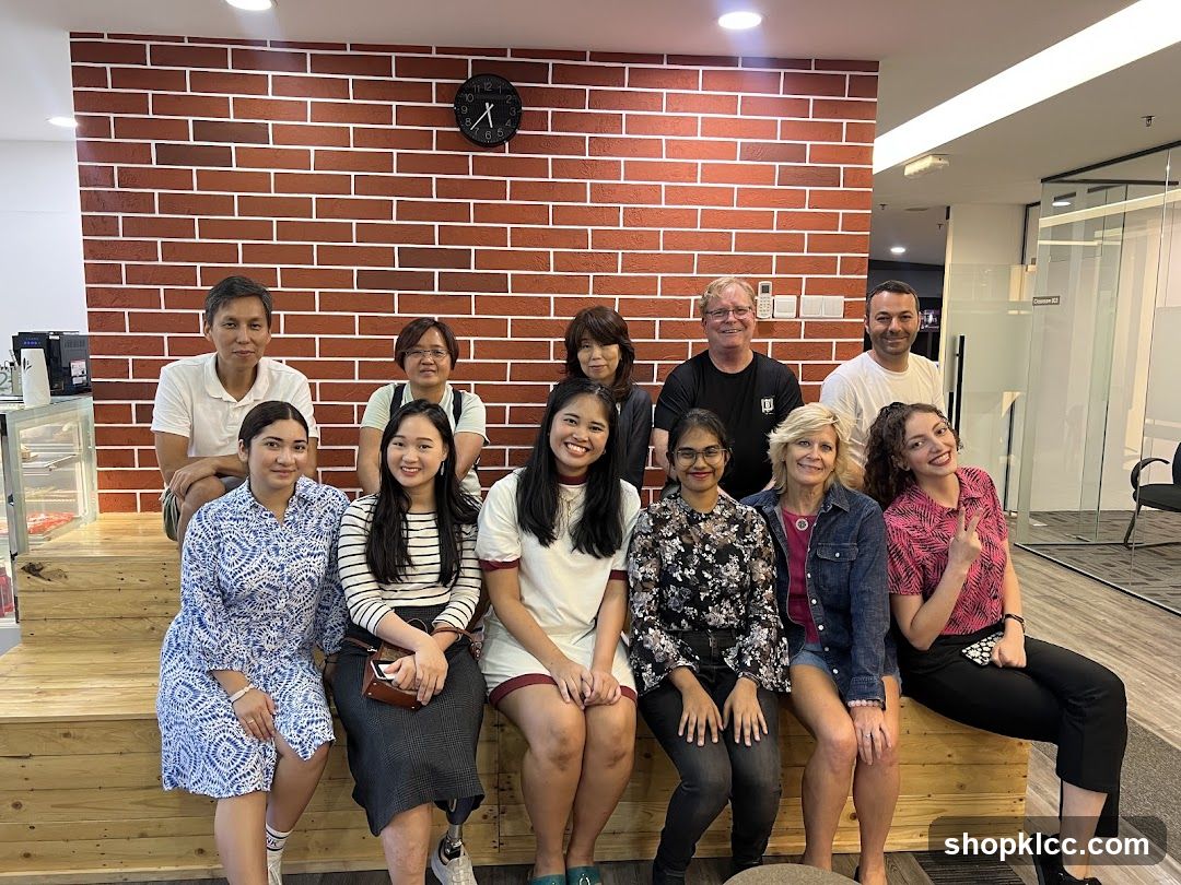 Group Photo in Office Lobby