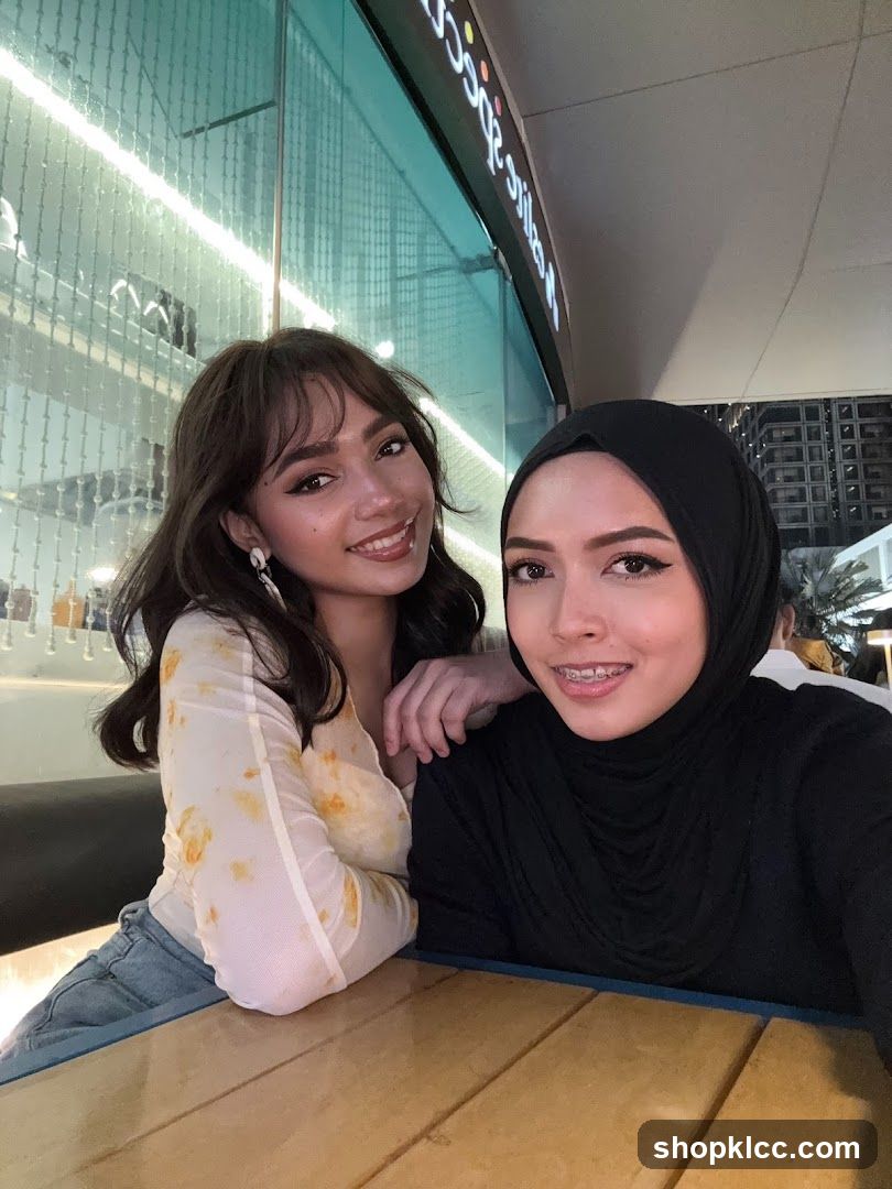 Two women posing for a selfie