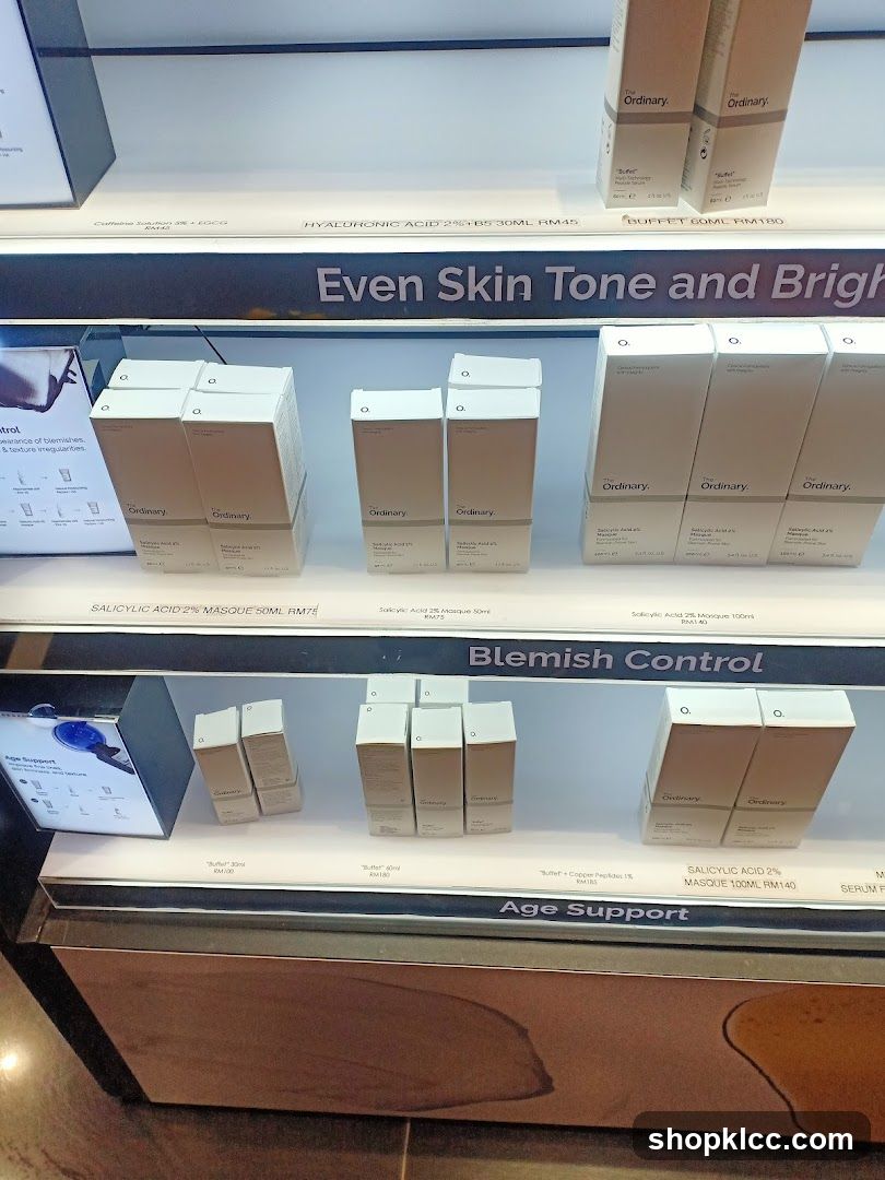 The Ordinary Skincare Display