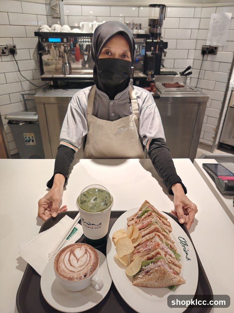 Barista with Food and Drink