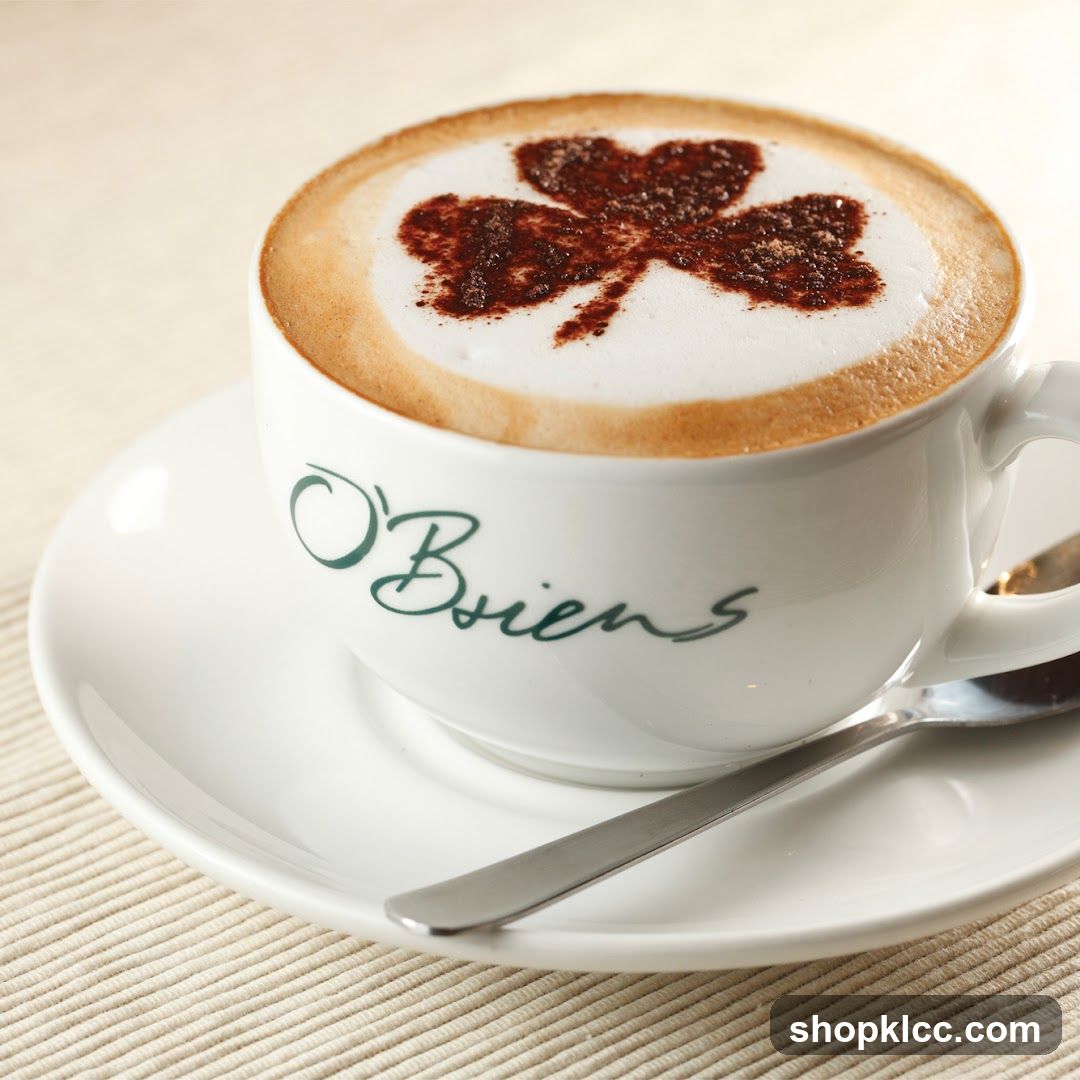 Cappuccino with Shamrock Design