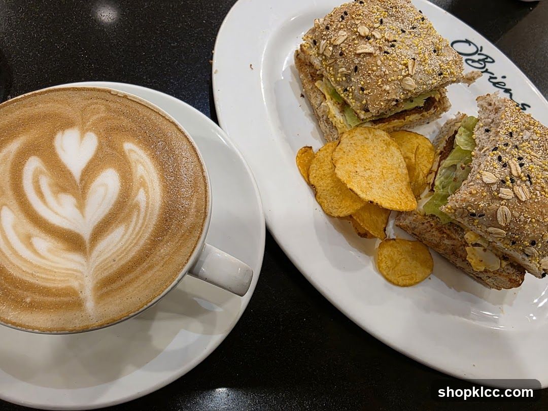 Latte and Sandwich