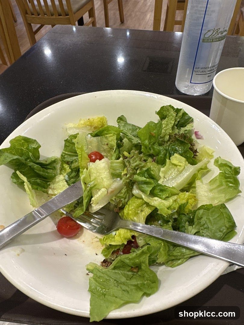 Salad with Water Bottle