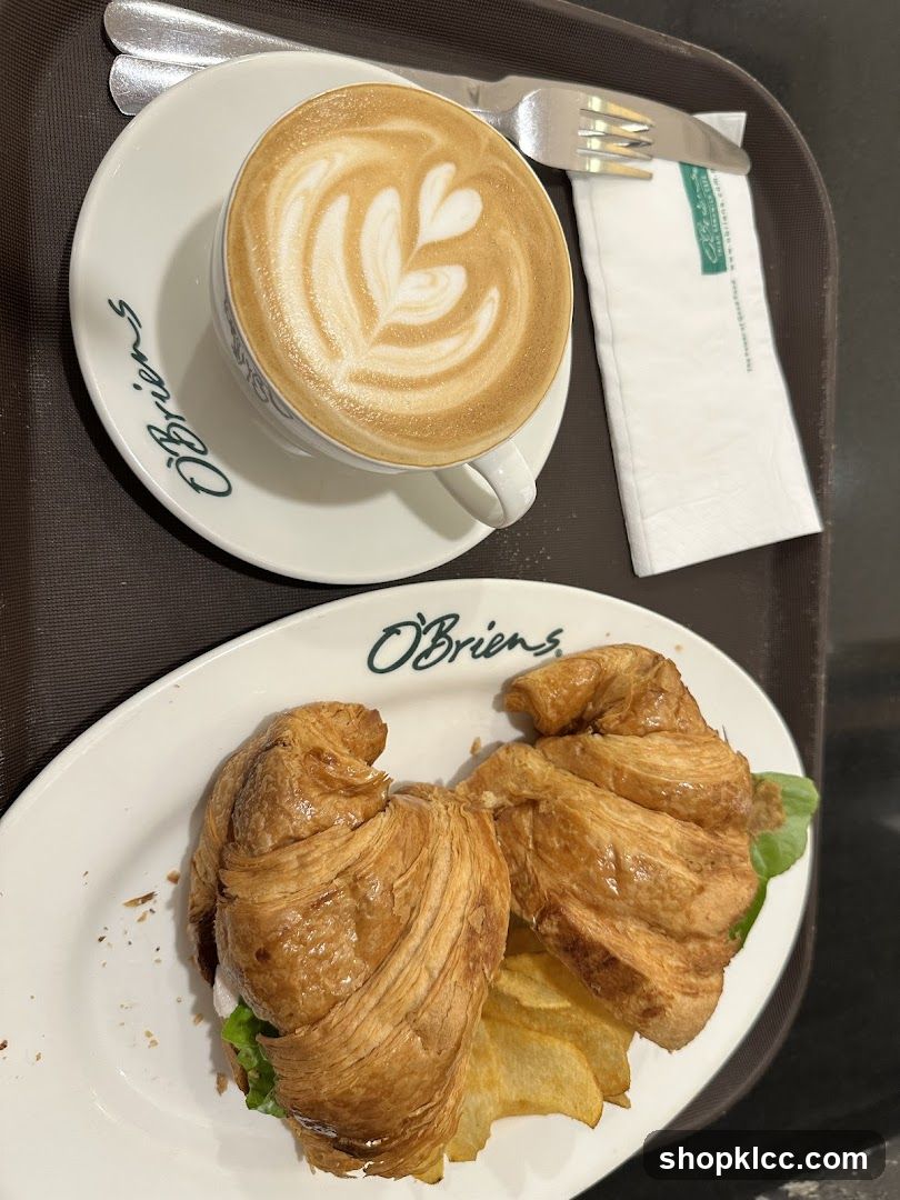 O'Briens Coffee and Croissant Sandwich