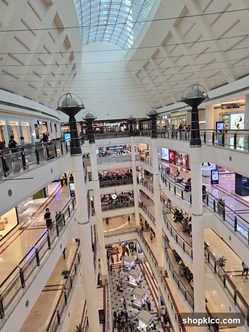 Interior of a multi-level shopping mall