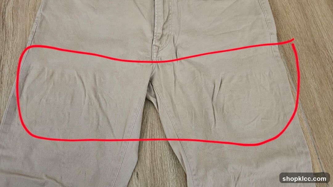 Wrinkled Khaki Pants