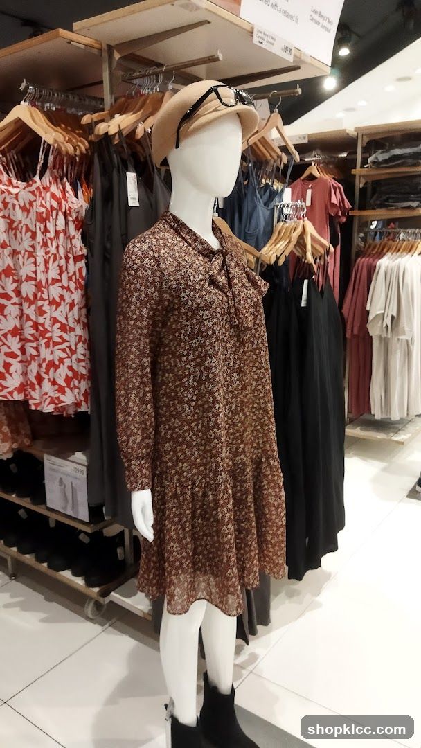 Mannequin in a patterned dress