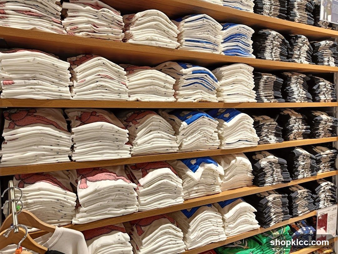 Stacked T-shirts on Shelves